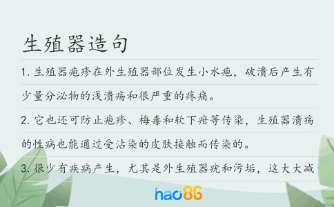 生殖器造句
