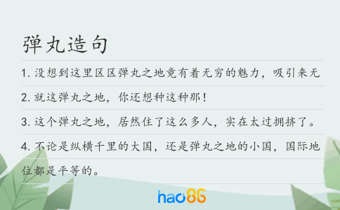 弹丸造句