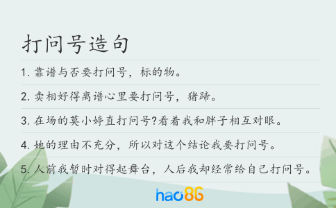 打问号造句