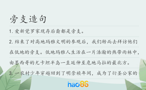 旁支造句