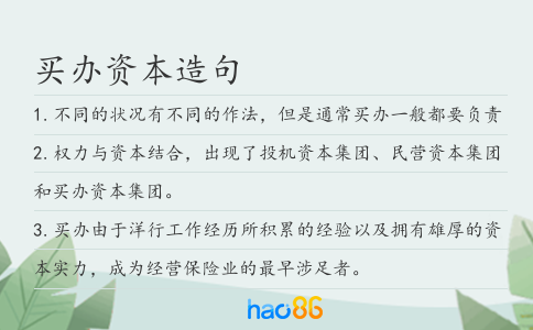 买办资本造句