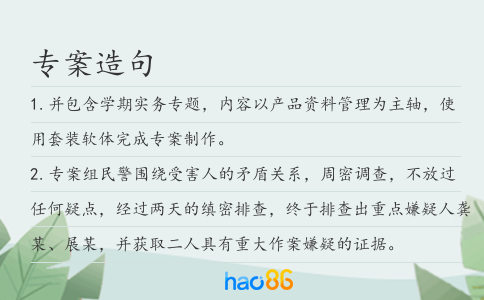 专案造句