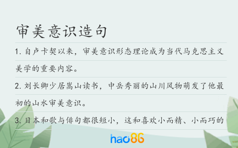 审美意识造句