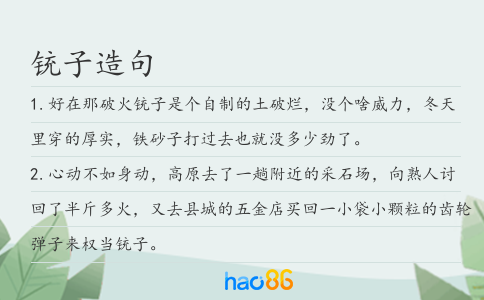 铳子造句