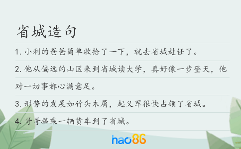 省城造句