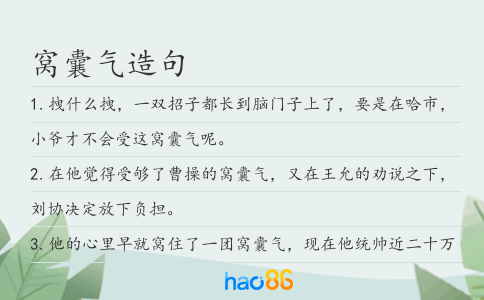 窝囊气造句