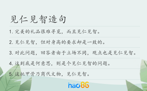 见仁见智造句