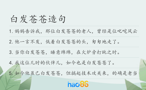 白发苍苍造句