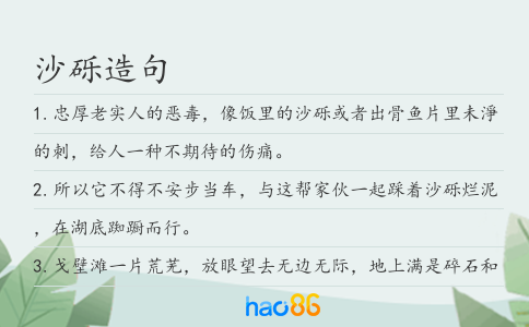 沙砾造句