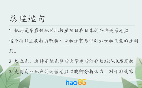 总监造句