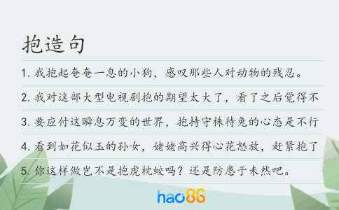 抱造句