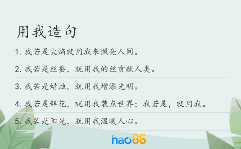 用我造句