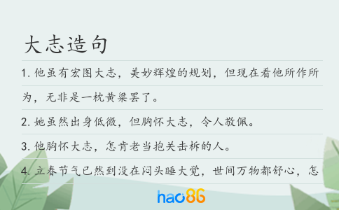 大志造句