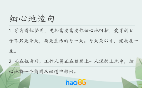 细心地造句