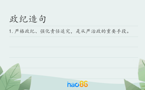 政纪造句