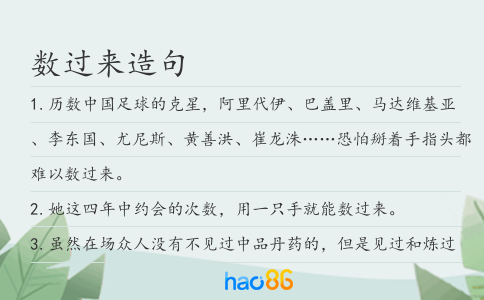 数过来造句