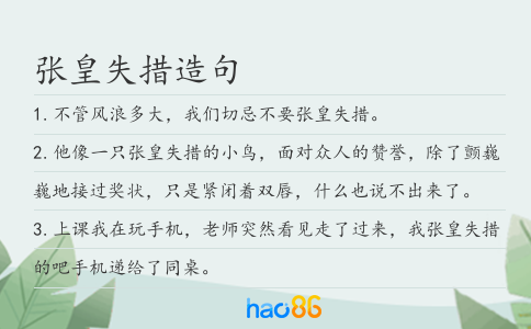 张皇失措造句