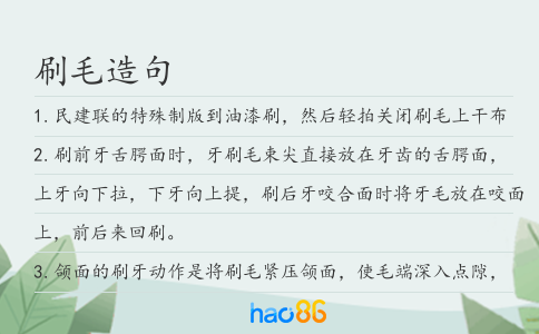 刷毛造句