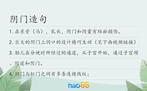 阴门造句