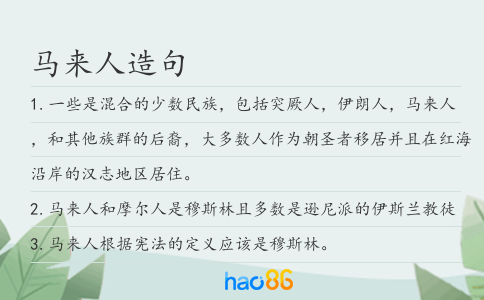 马来人造句
