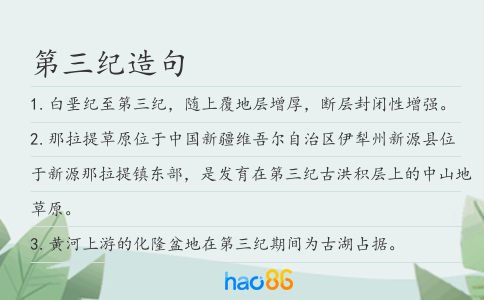 第三纪造句