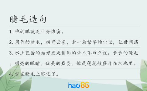 睫毛造句