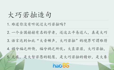 大巧若拙造句