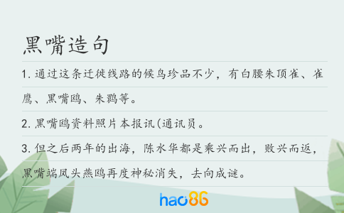 黑嘴造句
