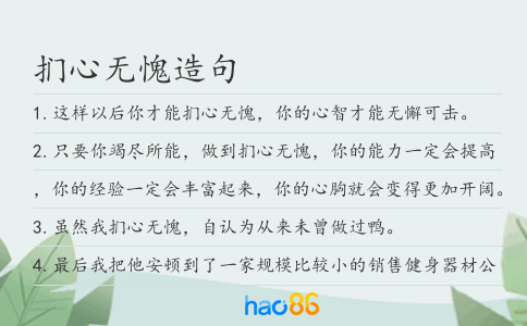 扪心无愧造句