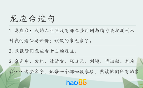 龙应台造句