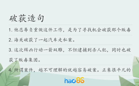 破获造句