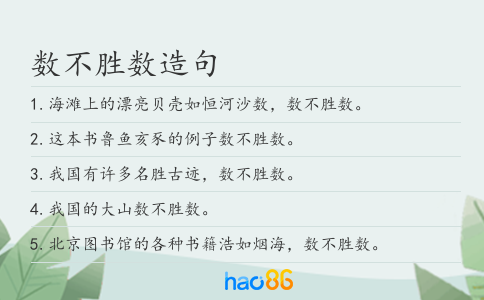 数不胜数造句
