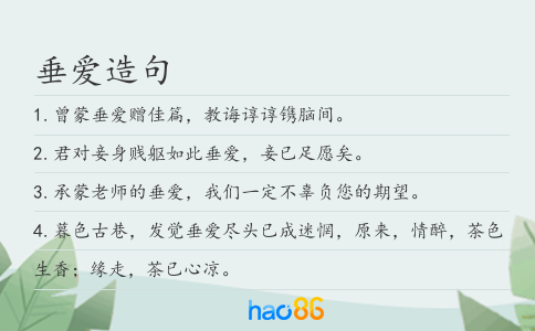 垂爱造句