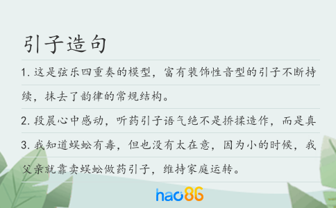 引子造句