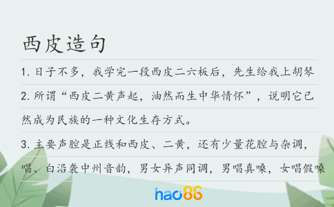西皮造句