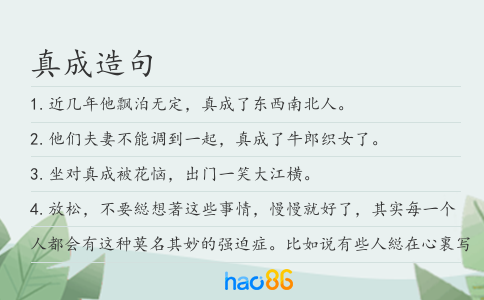 真成造句