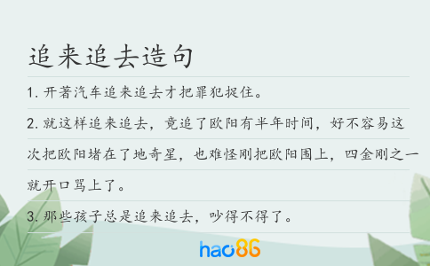 追来追去造句