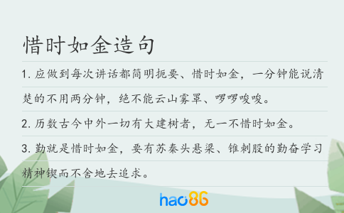 惜时如金造句