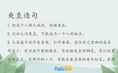 爽直造句