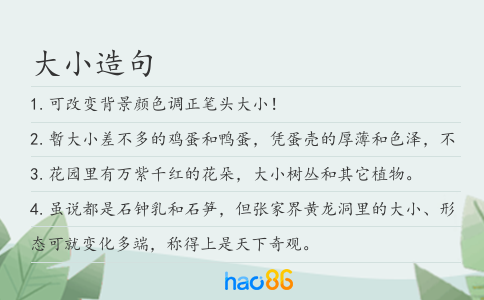 大小造句