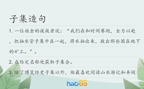 子集造句