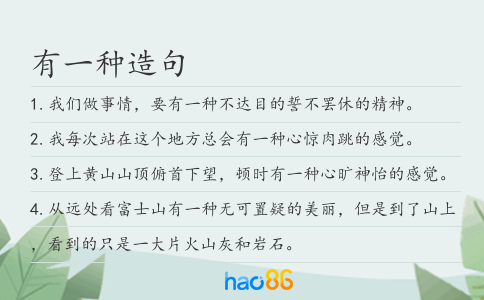 有一种造句