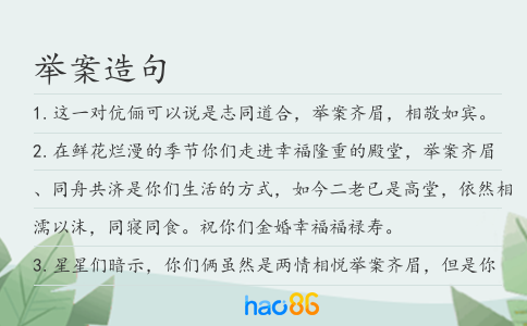 举案造句