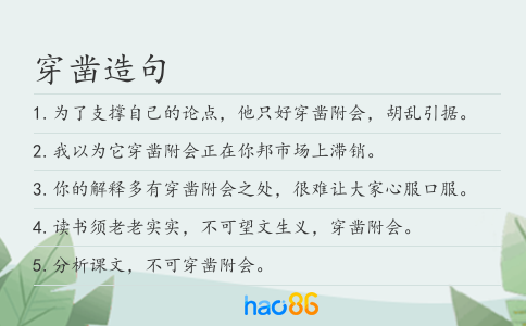 穿凿造句