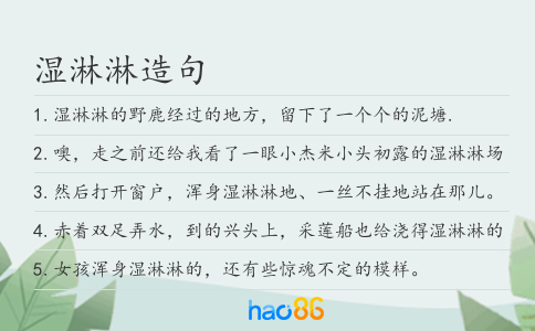 湿淋淋造句