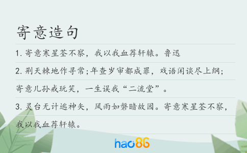 寄意造句