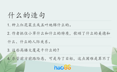 什么的造句