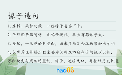 椽子造句