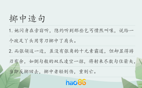 掷中造句