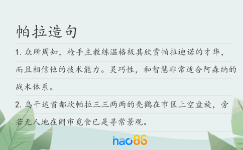 帕拉造句